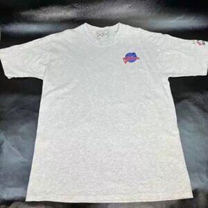 Vintage Mens Planet Hollywood SDI T-Shirt Gray Heathered Ryder Cup Valderrama M